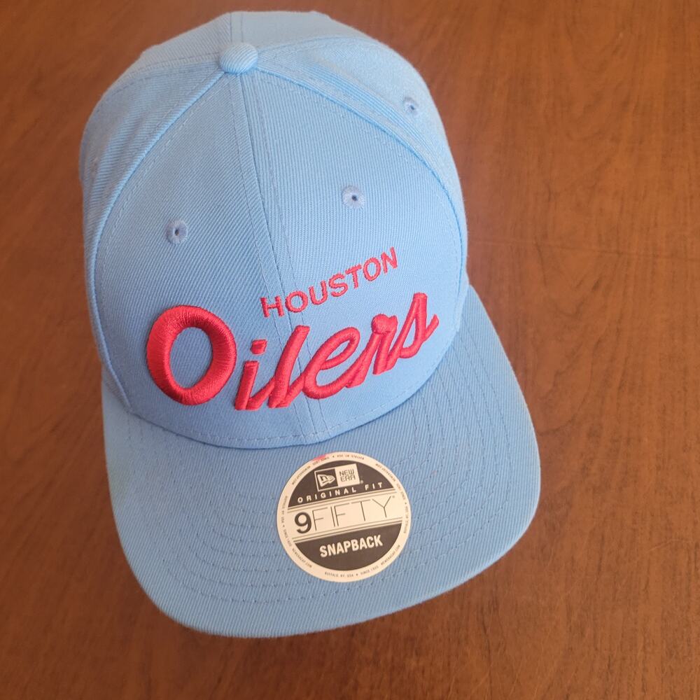 New Era NFL Houston Oilers Main Script 9FIFTY Snapback Hat Unisex One size